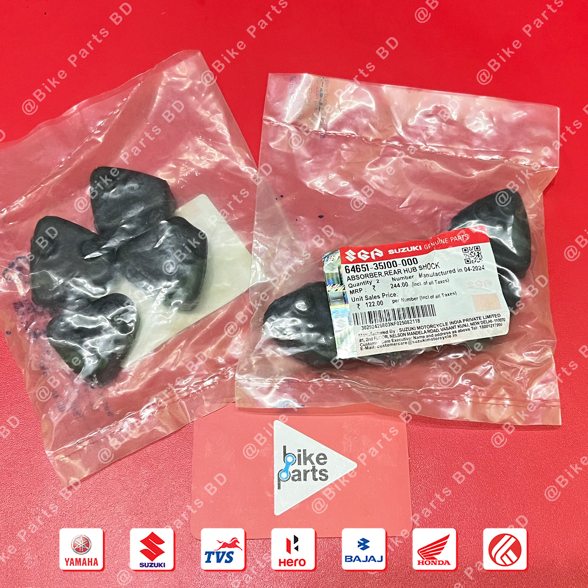 Drum Rubber for Suzuki Gixxer, Gixxer SF (Old Model) bike. thumbnail 2
