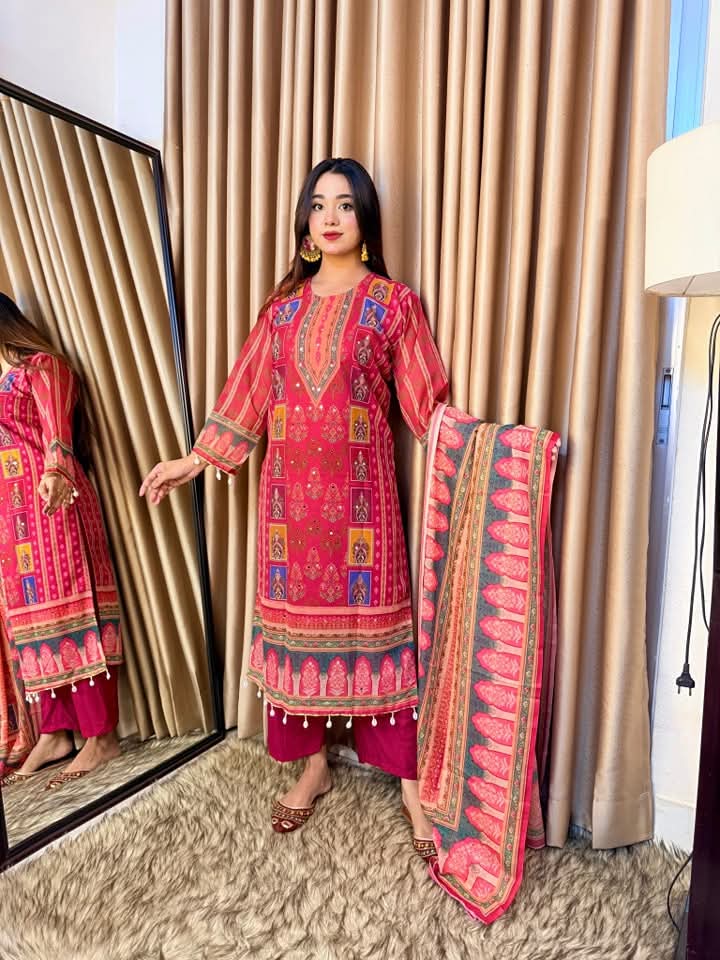 Georgette Readymade Three Piece_img_1