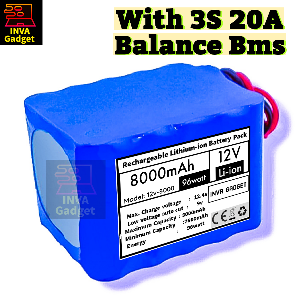 8,000mAh-12V Lithium-Ion Battery Pack
