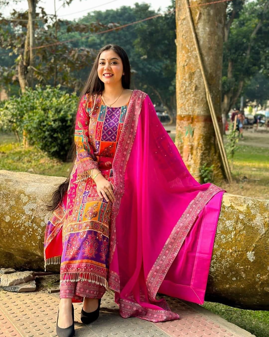 Georgette Readymade Three Piece_img_1