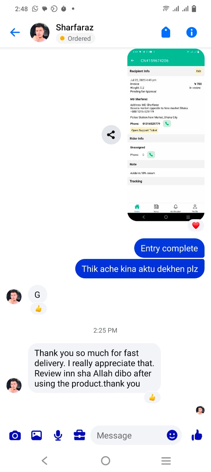 Customer review