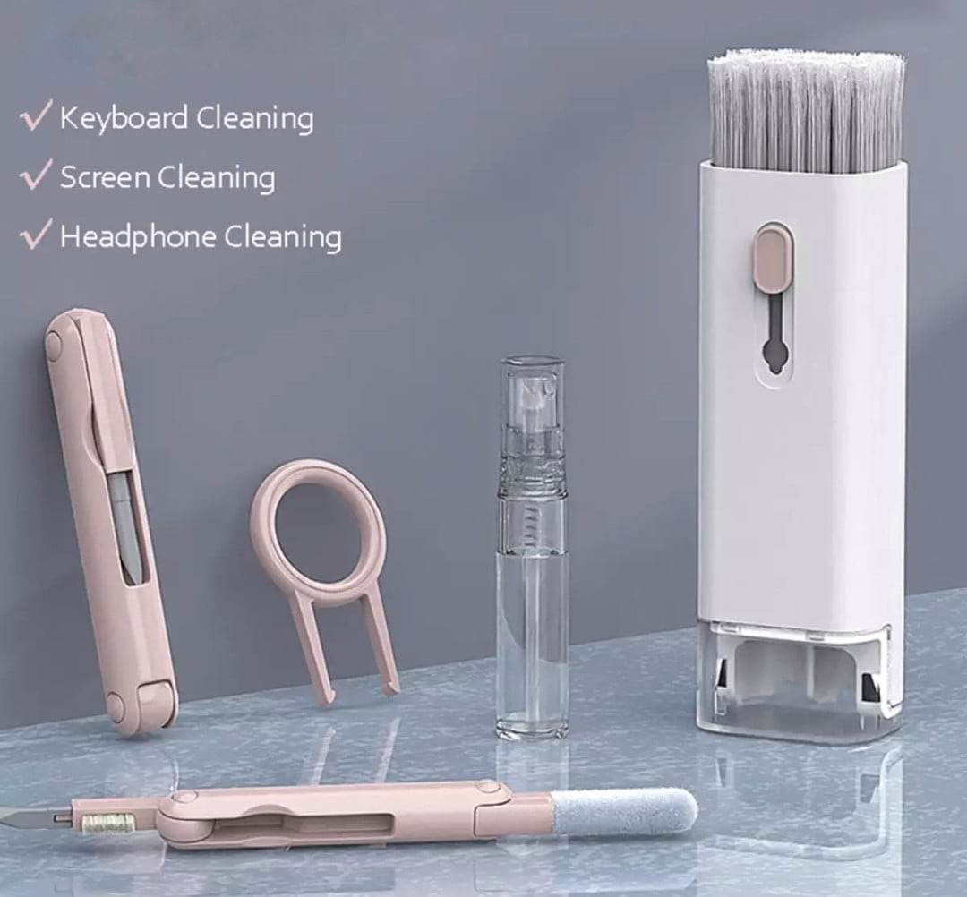 Keyboard cleaning brush kit 7 in 1 multifunctional portable cleaning pen computer headset cleaning tools keycap puller kits_img_1