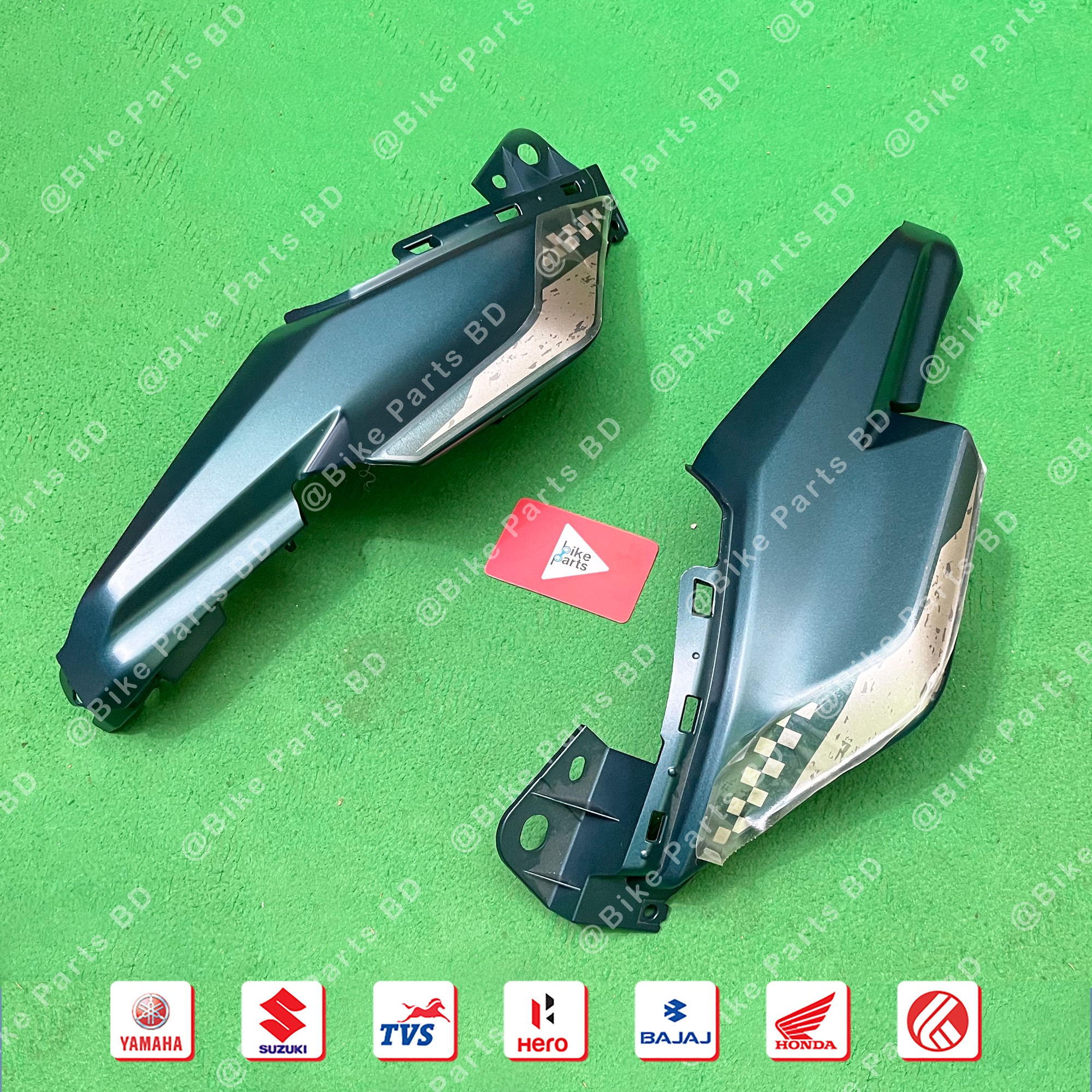 Back Panel for Yamaha FZS V3 (Vintage Green) bike. thumbnail 2