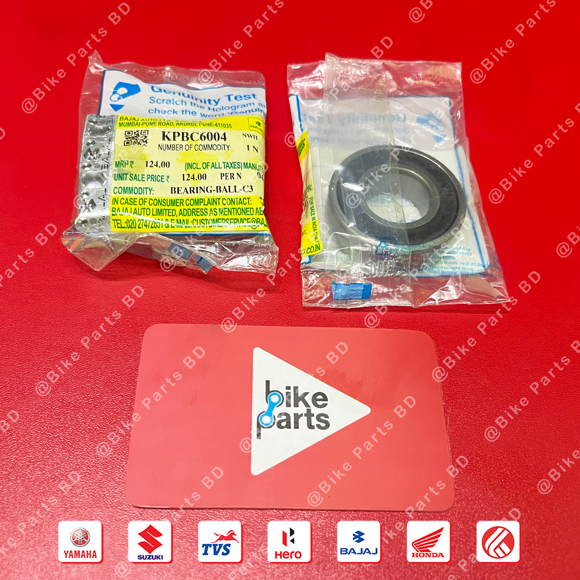 Bearing (Wheel-6004, 1 pcs) for Yamaha FZS V1 ,FZS V2, FZS V3, FZS V4, Fazer V1, Fazer V2, R15 V2, R15 V3, R15 V4 & R15M, MT15 V1, MT15 V2 bike.