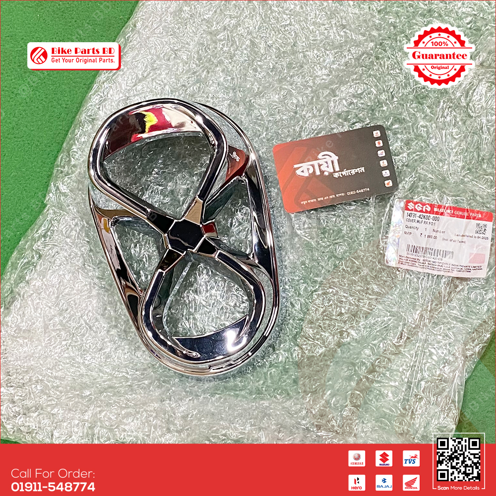 Silencer Cap (Muffler Cover) for Suzuki Gixxer & Gixxer SF (New Model) bike. thumbnail 2