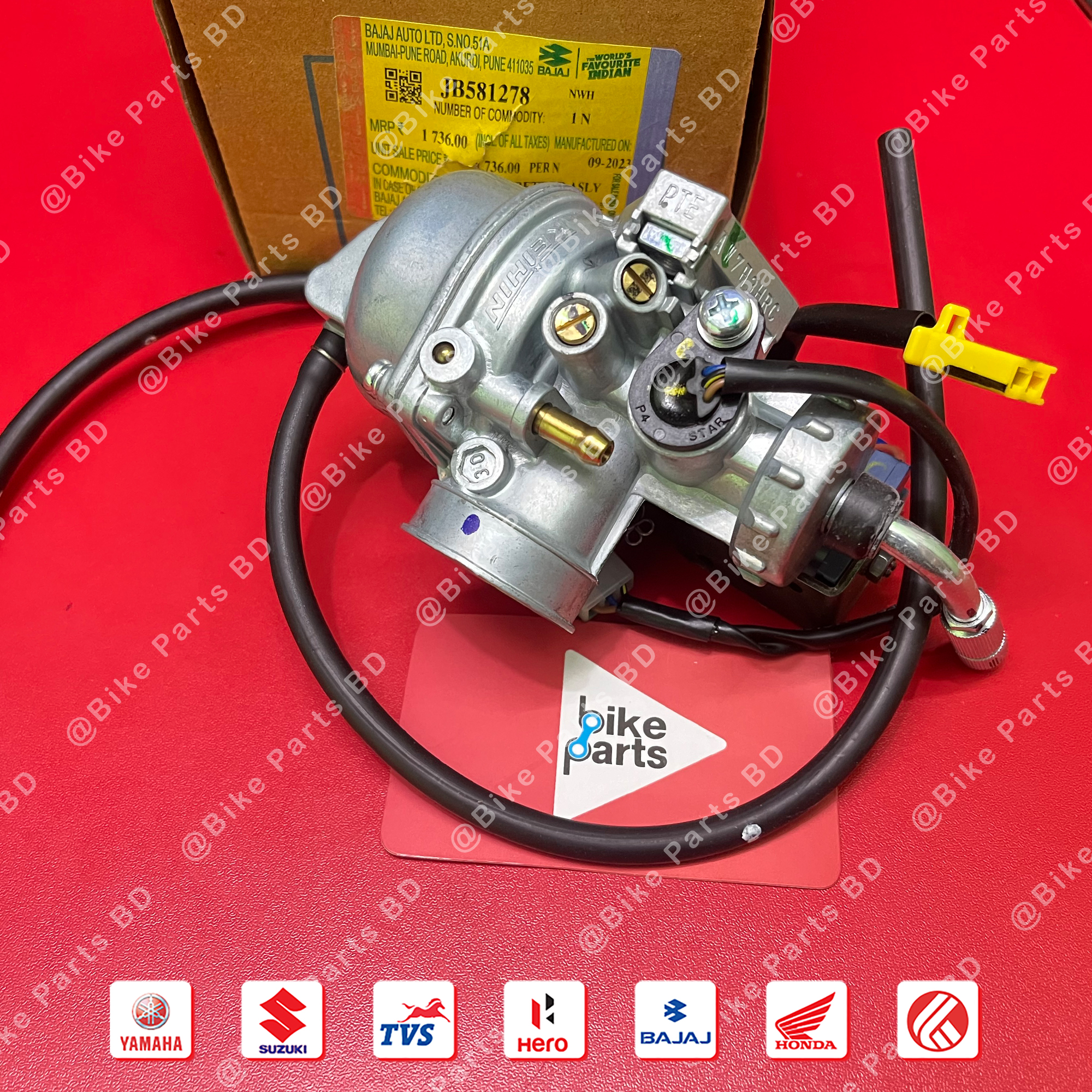 Carburetor Assy for Bajaj Discover 100cc (4 Gear) bike.