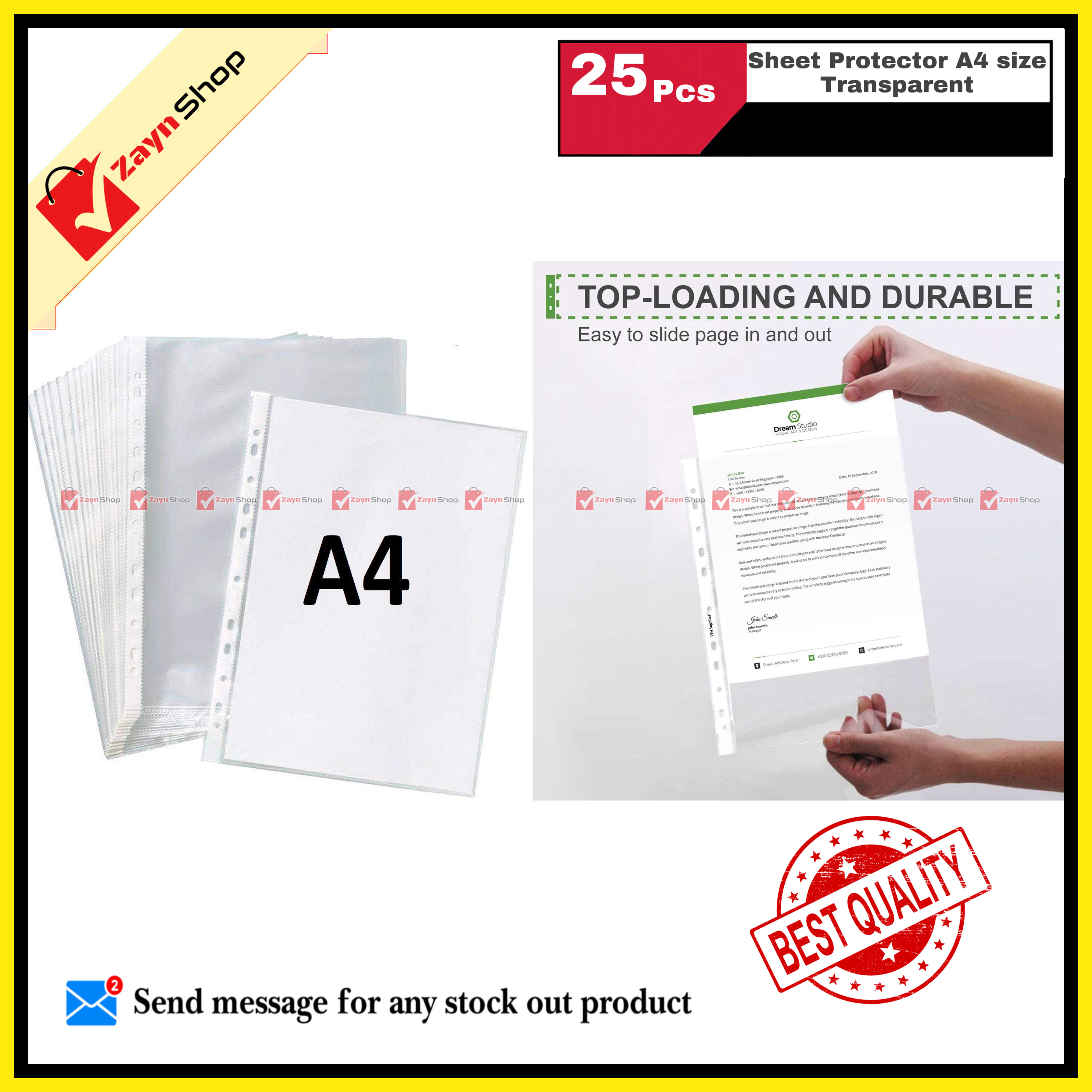Sheet Protector A4 size Transparent 25_img_0