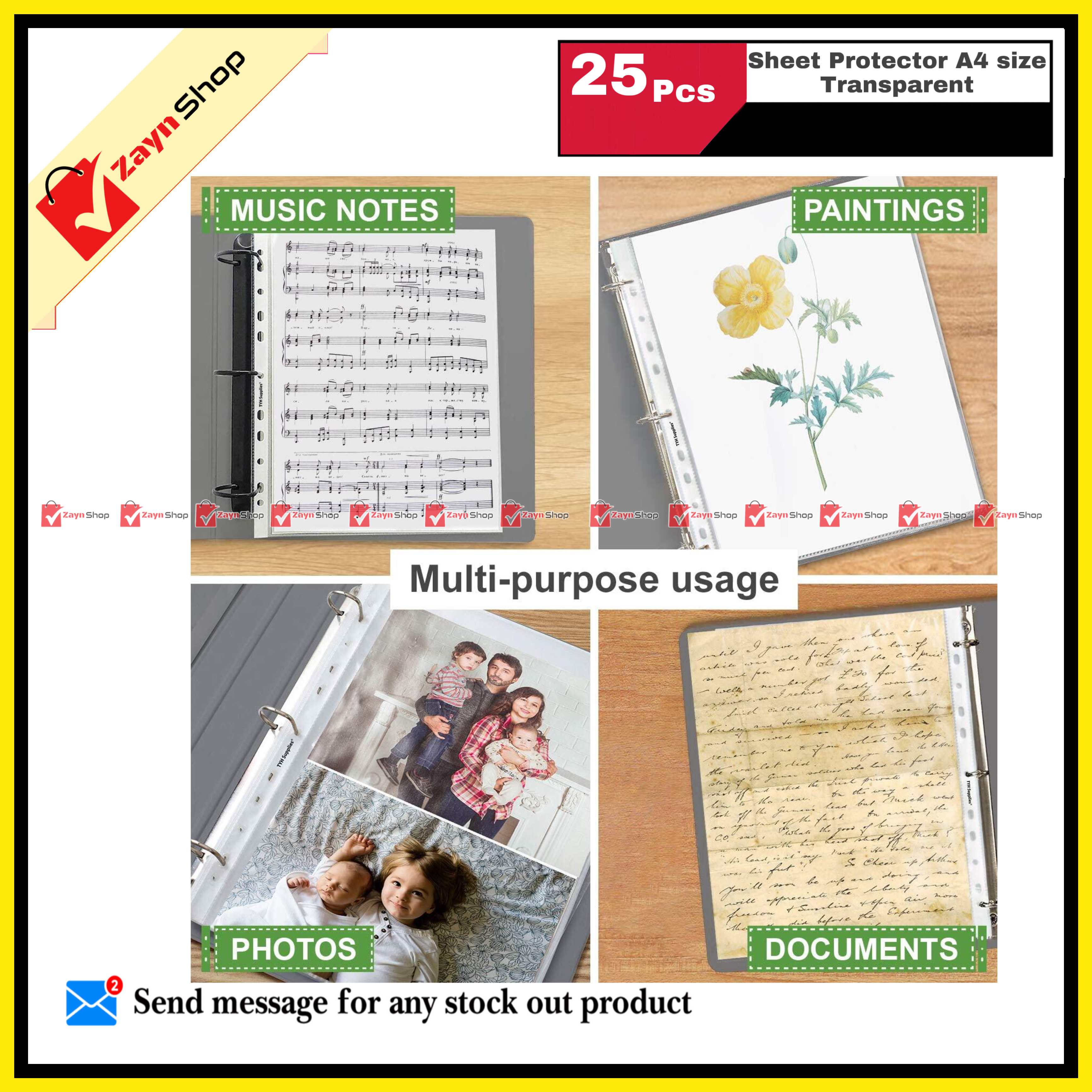 Sheet Protector A4 size Transparent 25_img_1
