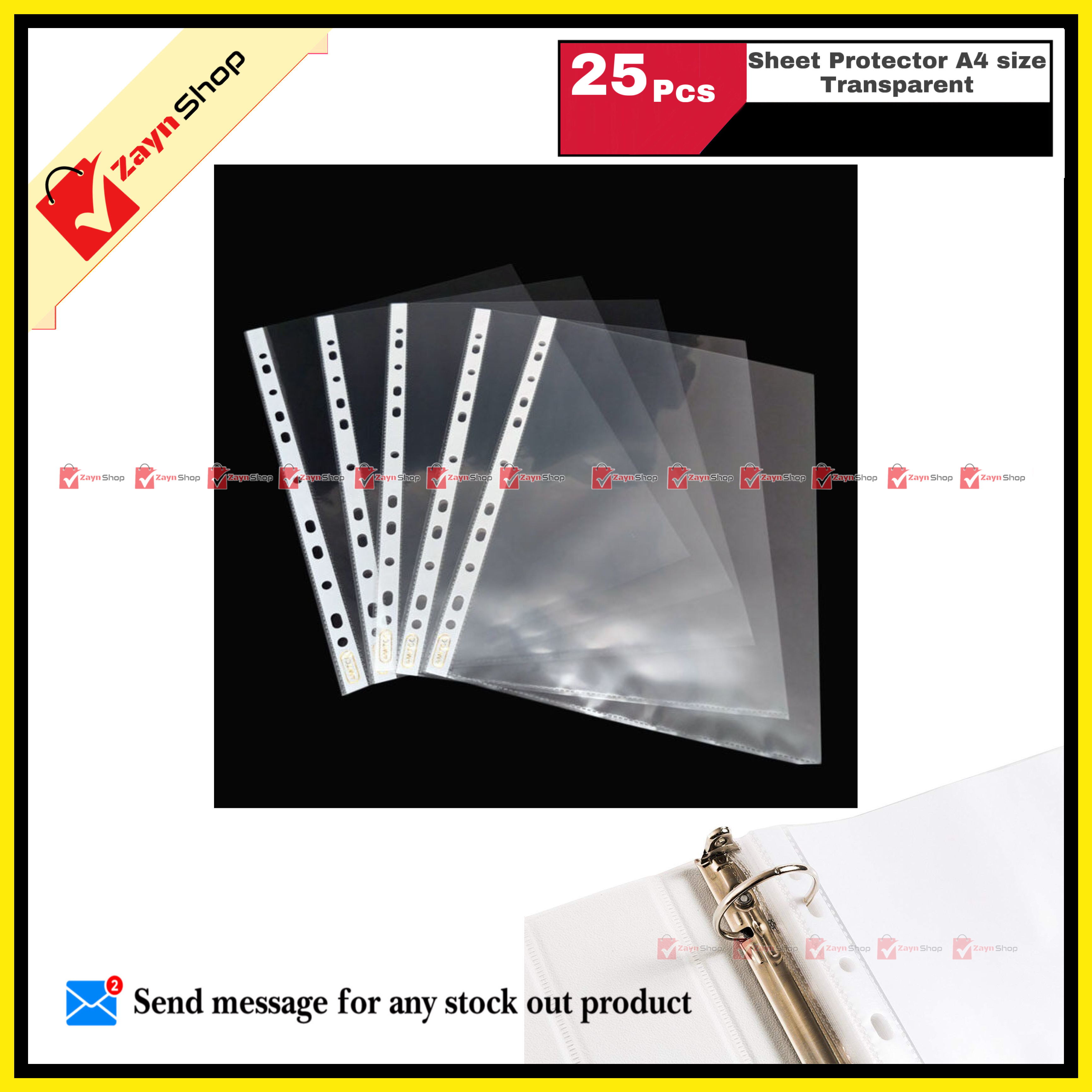Sheet Protector A4 size Transparent 25_img_2