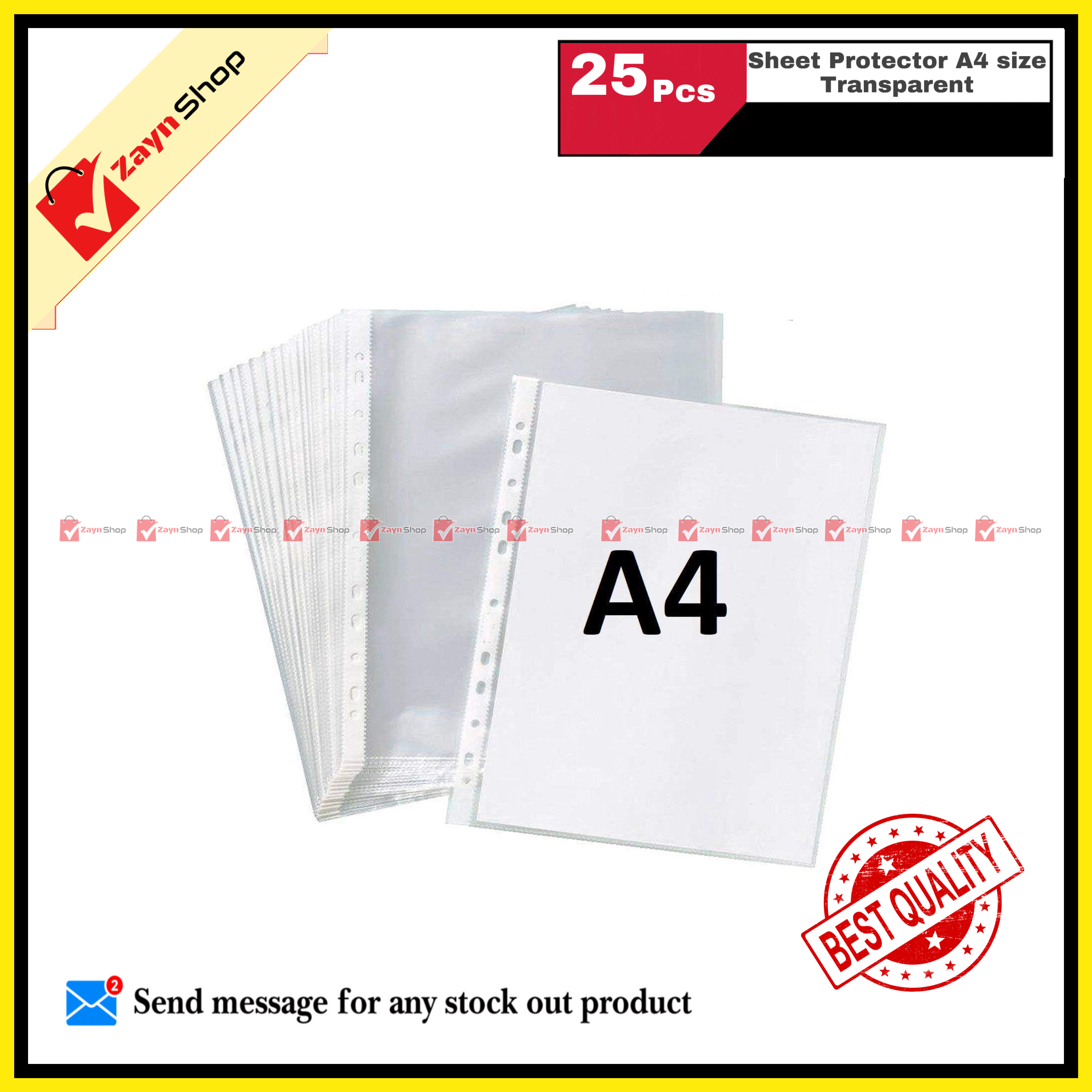 Sheet Protector A4 size Transparent 25_img_4