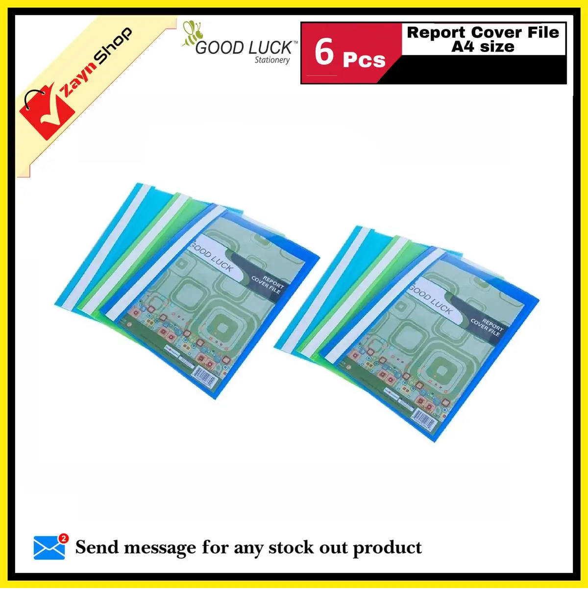 Good Luck Report Cover File A4 Paper Size 6 pcs_img_0