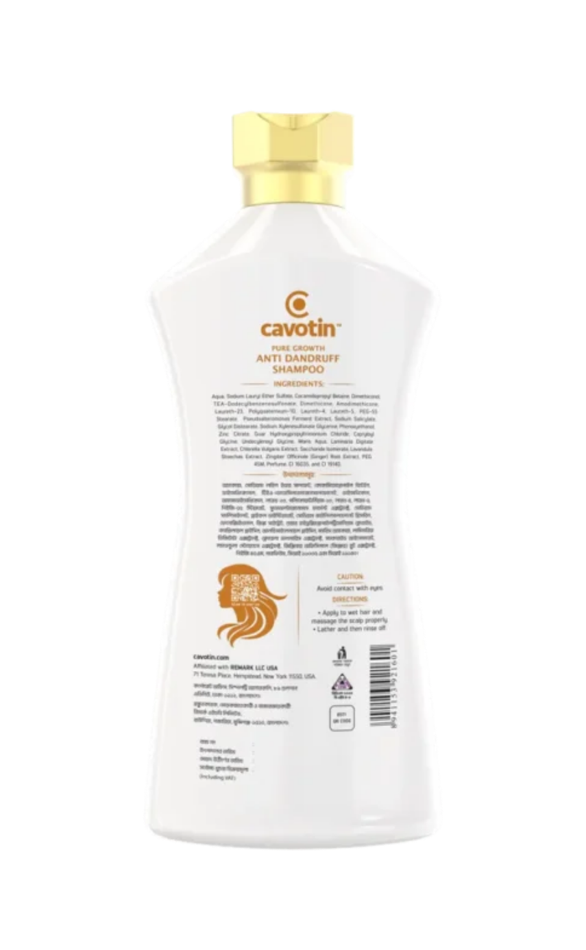 Cavotin Pure Growth Anti-dandruff Shampoo 250ml - Image 4
