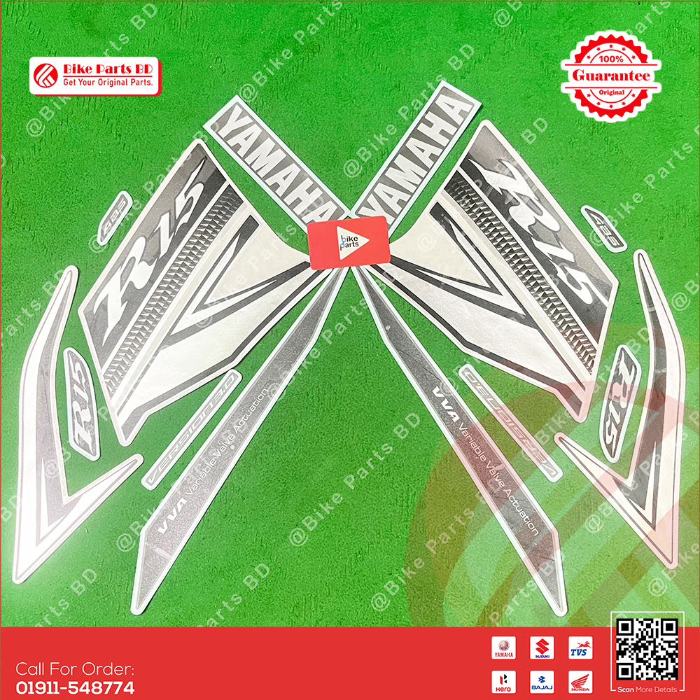 Full Set Sticker for Yamaha R15 V3 (Dark Night) bike.
