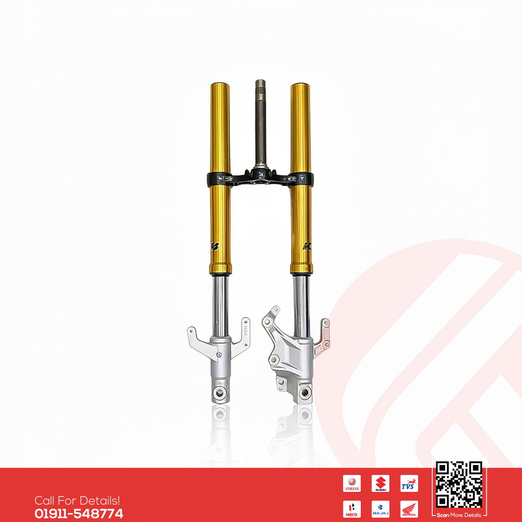 Fork Assembly (Silver Color) for Yamaha R15 V4, R15M & MT15 V2 bike.