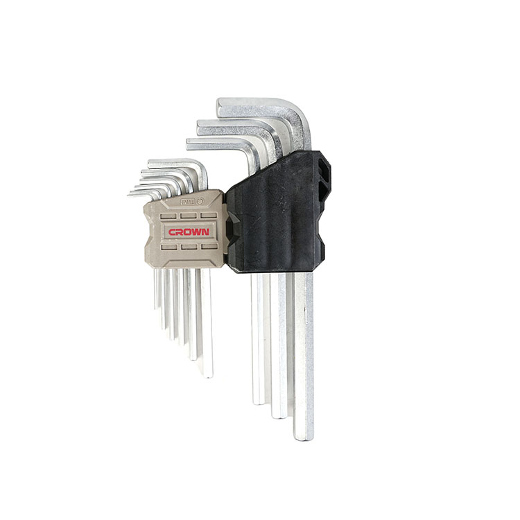CROWN Professional 9pcs Hex key set ( Short | Long | Extra Long ), Flat head, CR-V, 9pcs; CPHOK-HMAX09_img_5