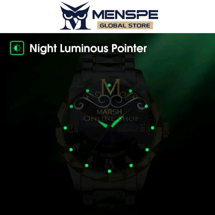 💥MENSPE Men's Fashion Watch Quartz Watch With Diamond Calendar Watch_img_6