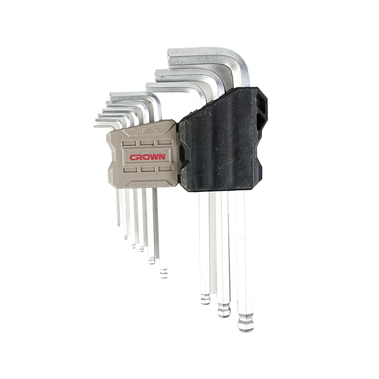 CROWN Professional 9pcs Hex key set ball head ( Short | Long | Extra Long ), Ball head, CR-V, Ball head; CPHOK-BMAX09_img_6