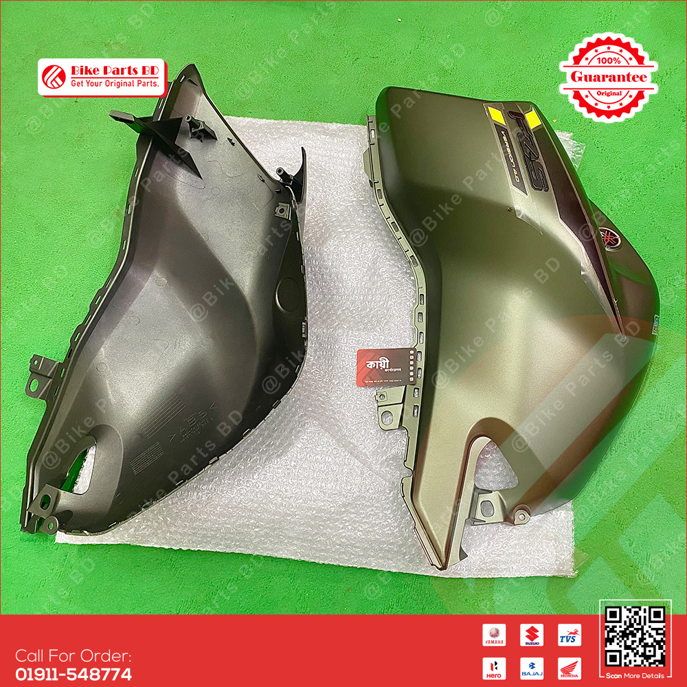 Tanky Box for Yamaha FZS V4 (Cyber Green) bike.