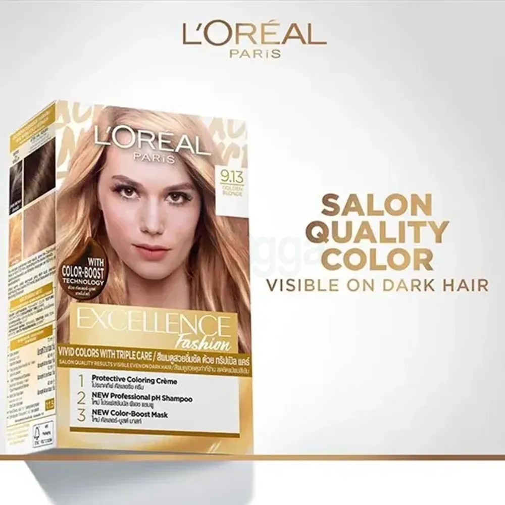 Loreal Excellence Golden Beige Blonde Hair Colour Cream 9.13_img_0