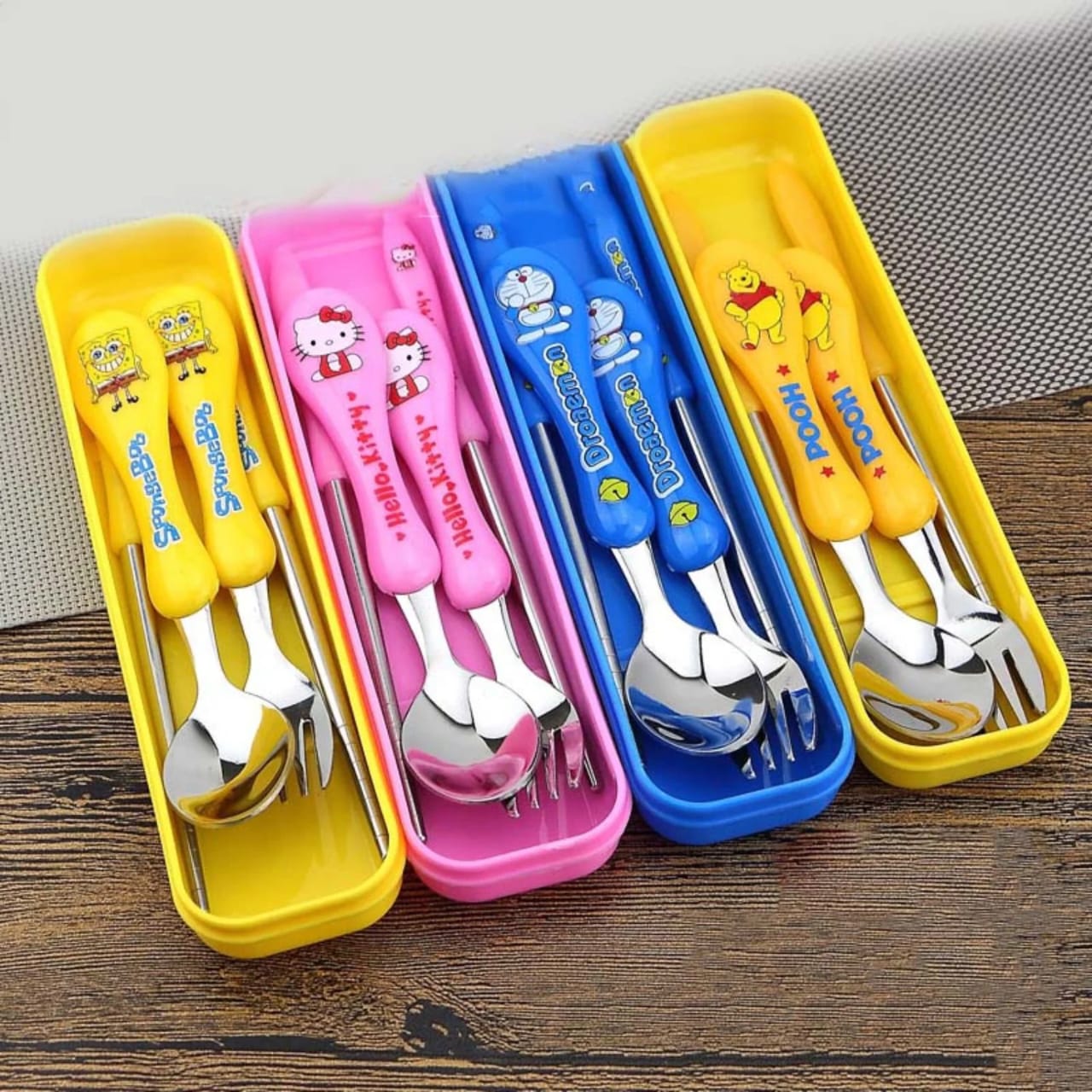 4 in 1 Stainless Steel Spoon And Chopsticks Set