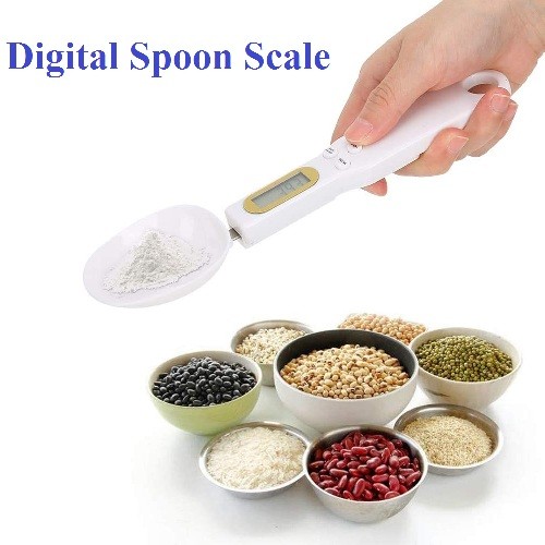 Digital Spoon Scale, Digital Measuring Spoon, 300g/0.1 Digital LCD Measuring Spoon Scale Electronic Weighing Spoon Scale Household Kitchen Accessory