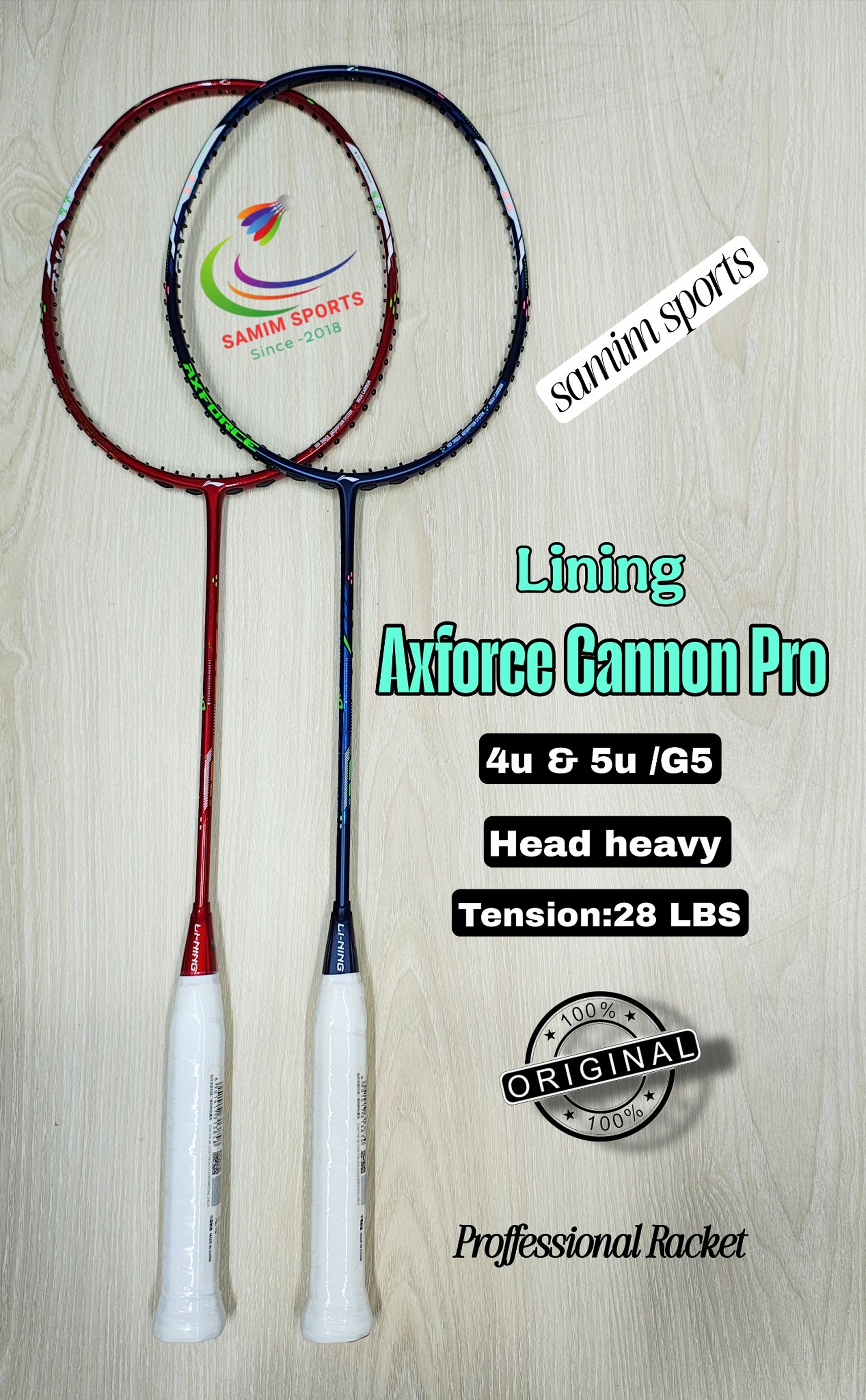 Lining Axforce Cannon pro (4u & 5u)Badminton Racket | SAMIM sports