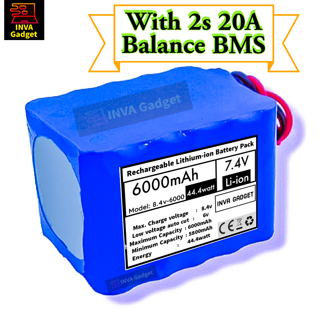 6000mAh 8.4V Lithium-Ion Battery Pack