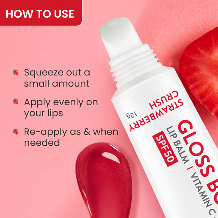 Vitamin C + E Brightening Lip Balm with SPF 50+ : Strawberry crush - Image 3