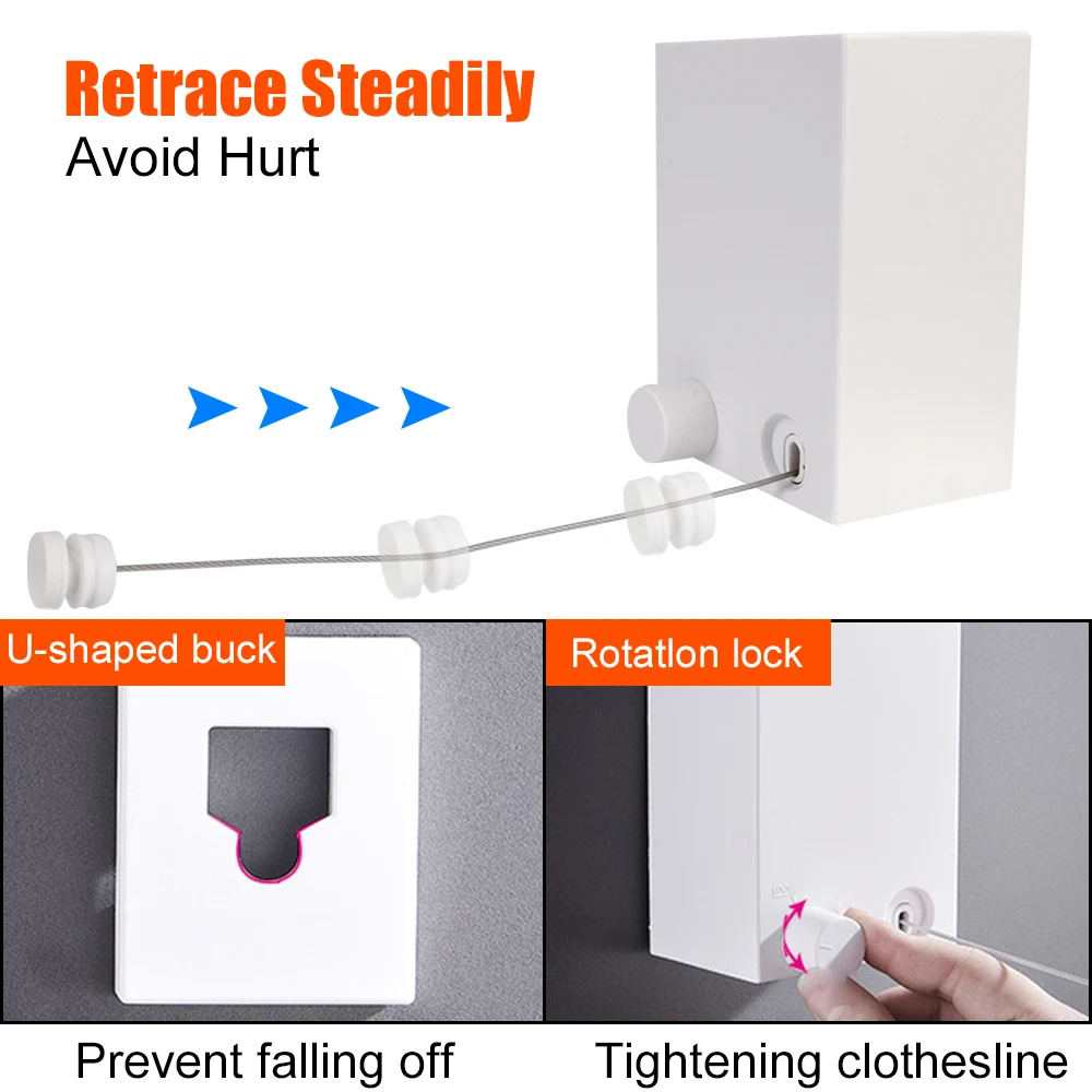 Strong & Space-Saving Clothes Drying Line for Indoor & Outdoor Use_img_7