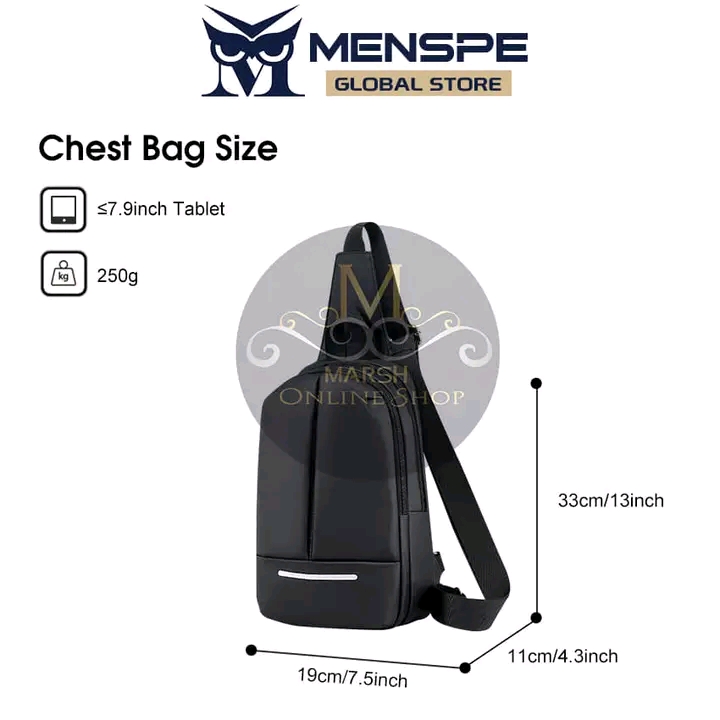 ๐ฅMENSPE Men's Chest Bag Cross Body Bag Pouch Bag Travel Shoulder Bag