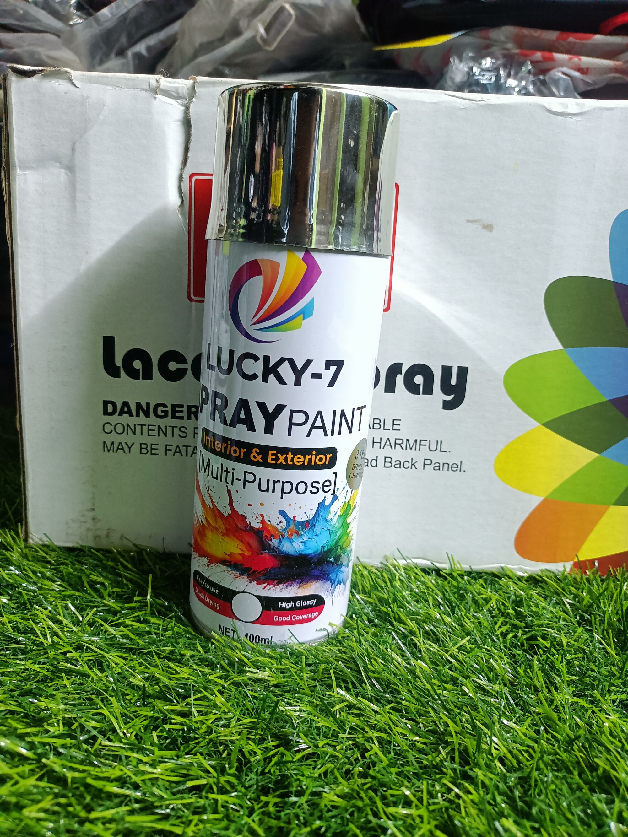 Spray Paint Silver Color Aerosol Spray Paint- Bright Chrome / Aluminum