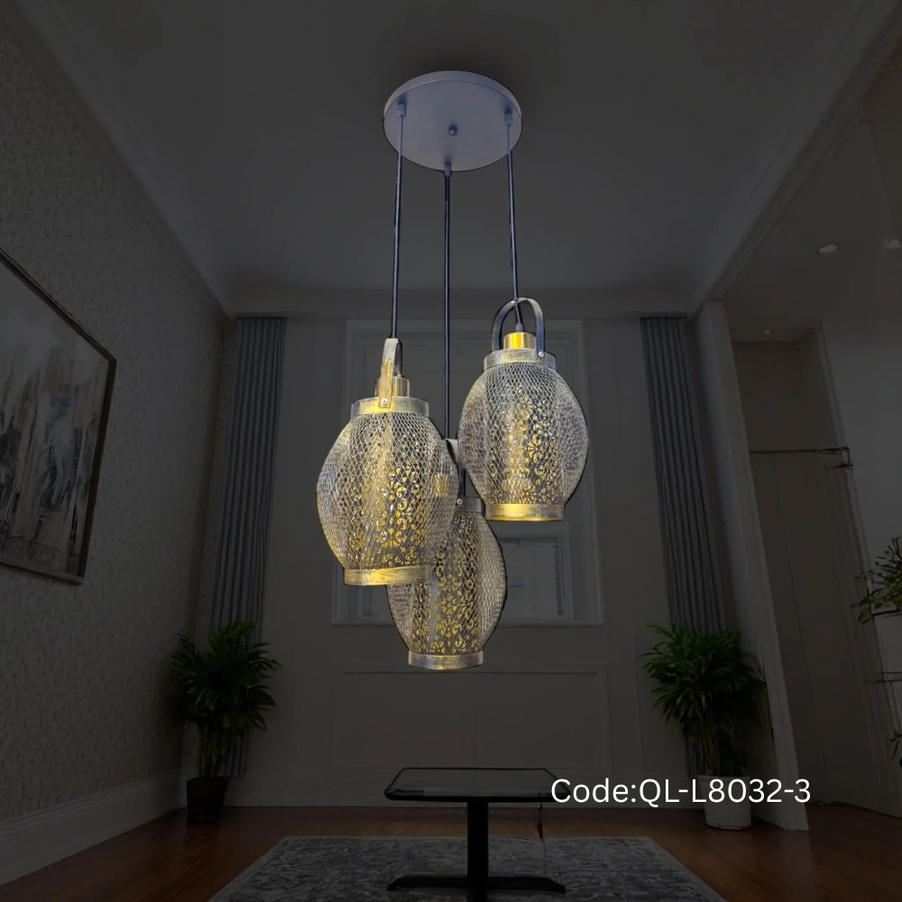 Qulik Modern Round Frame 3 Color Hanging Lights (QL-L8032-3)