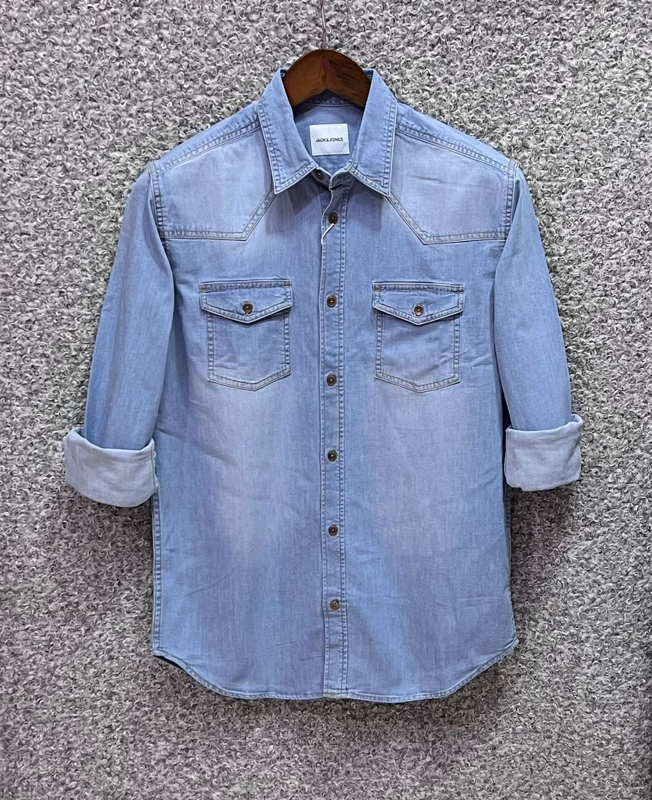 premium European denim shirt