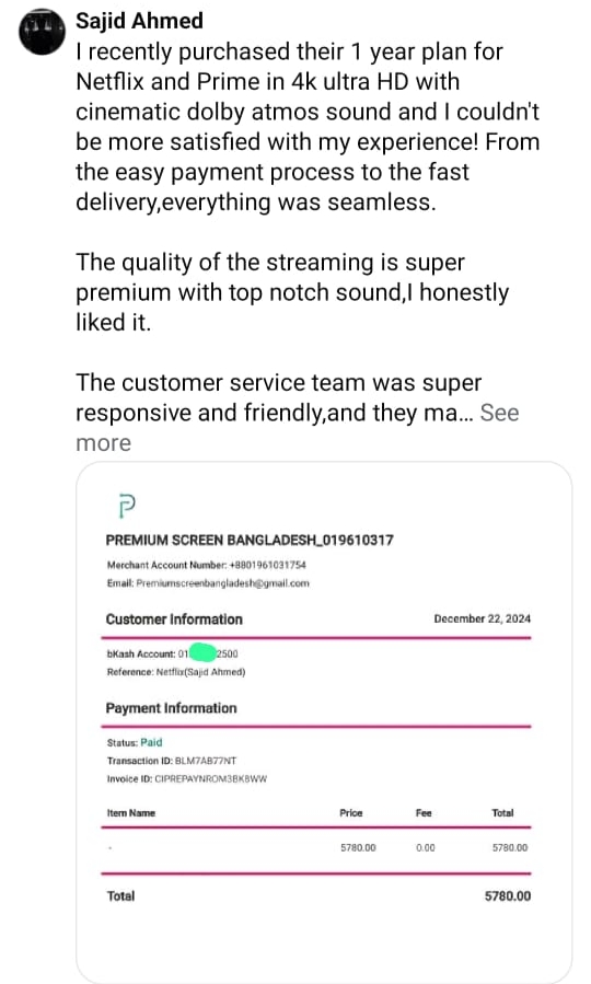 Customer review