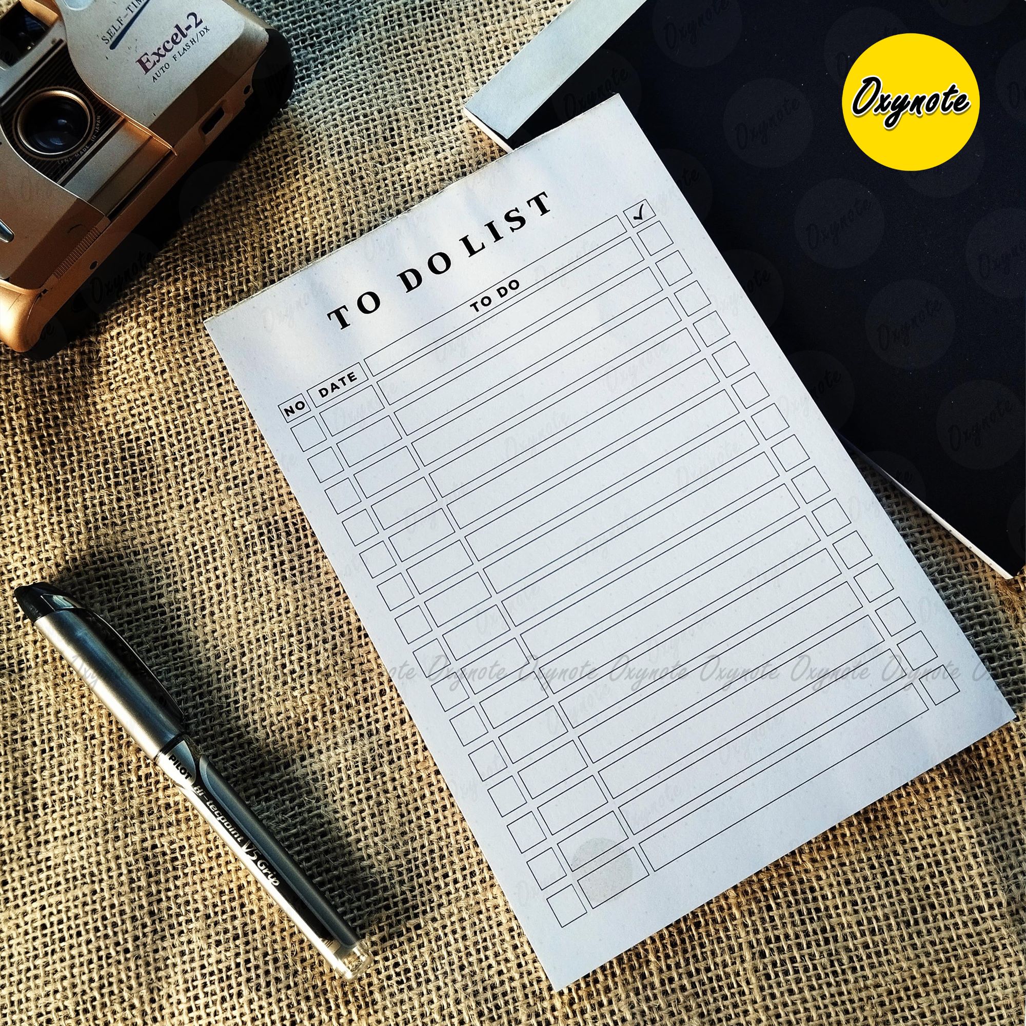 Oxynote "To Do List" Notepad - 8.2 inch x 5.6 inch - 31 Sheets_img_2