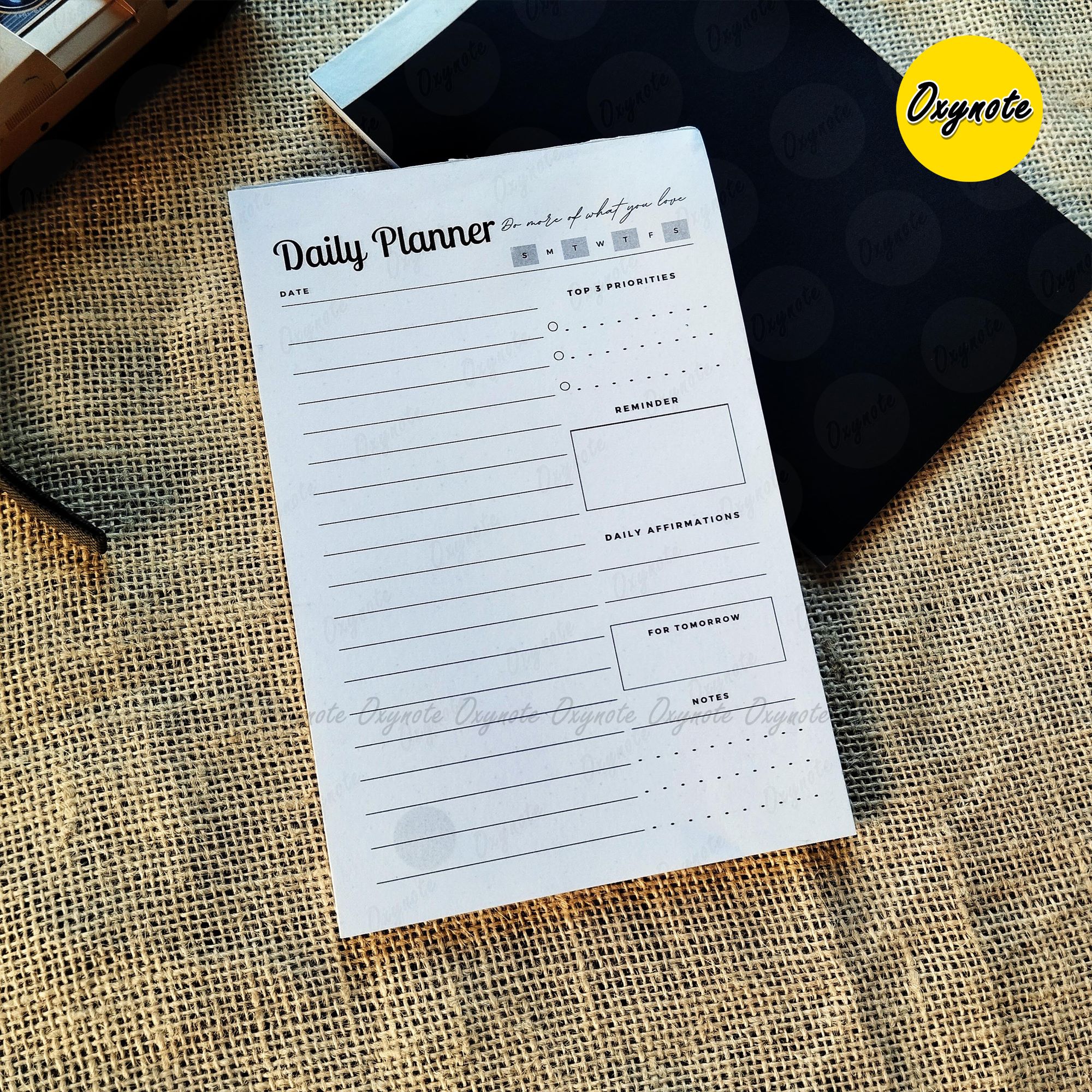 Oxynote "Daily Planner" Notepad - 8.2 inch x 5.6 inch - 31 Sheets_img_3