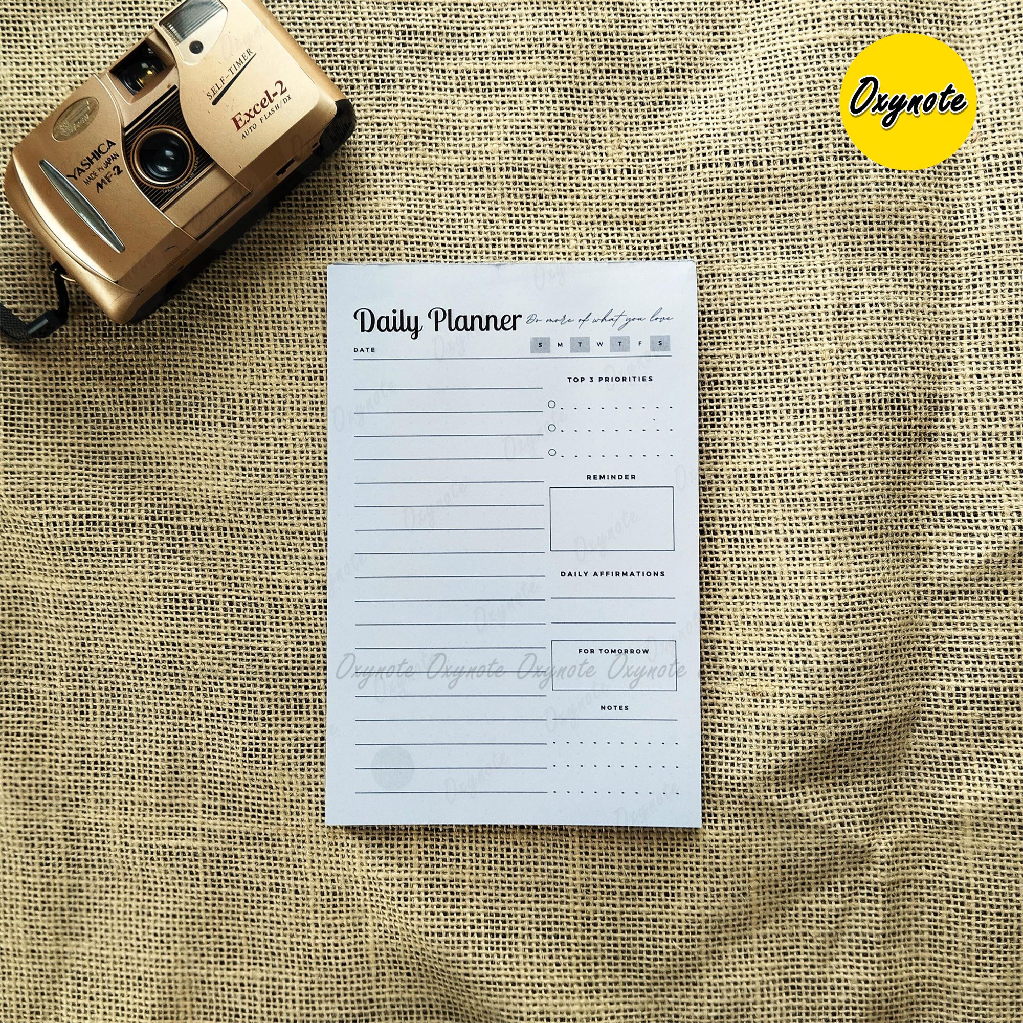 Oxynote "Daily Planner" Notepad - 8.2 inch x 5.6 inch - 31 Sheets_img_5