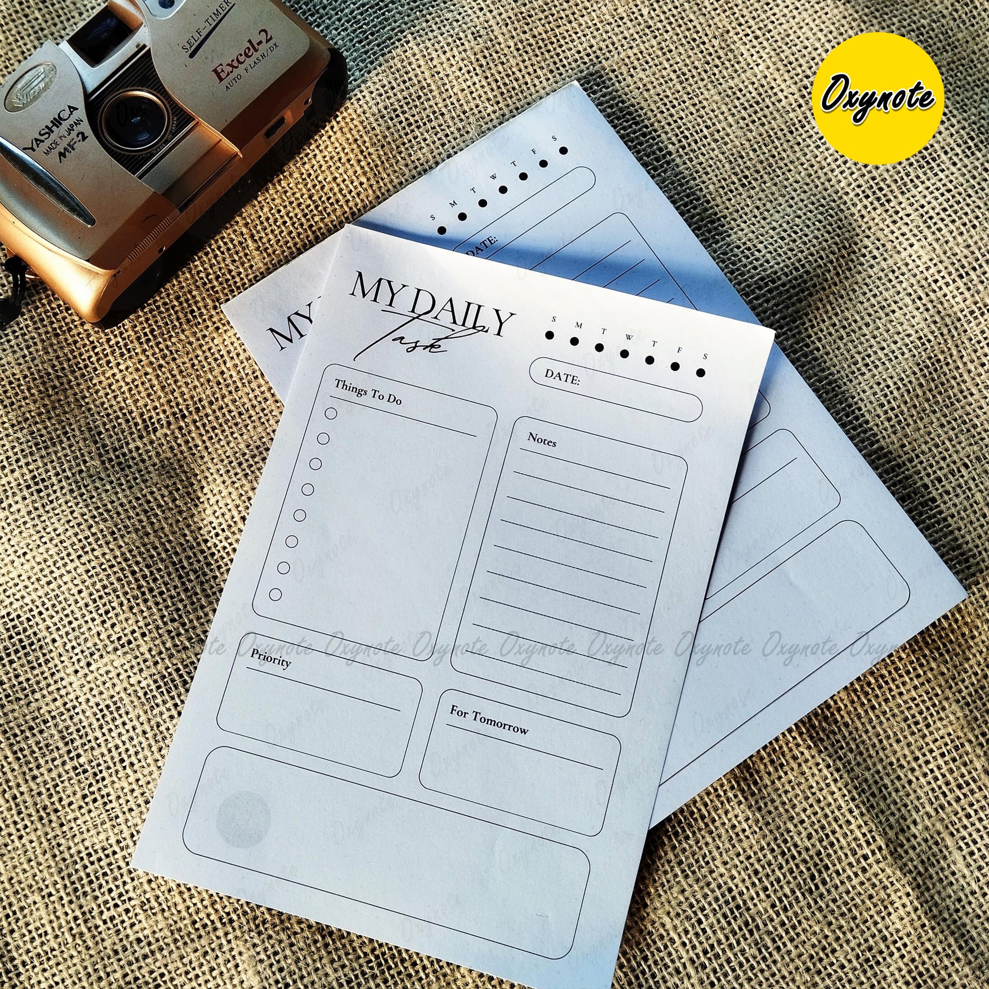 Oxynote "My Daily Task" Notepad - 8.2 inch x 5.6 inch - 31 Sheets_img_2