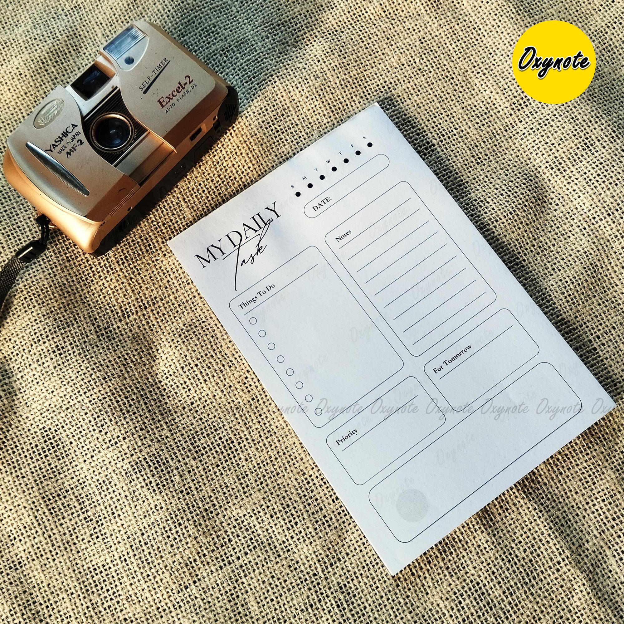 Oxynote "My Daily Task" Notepad - 8.2 inch x 5.6 inch - 31 Sheets_img_3