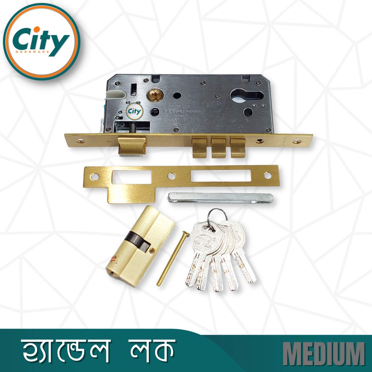 অনন্য রঙের উচ্চ সুরক্ষা স্ট্যান্ডার্ড সাইজের হ্যান্ডেল লক প্রধান দরজার লক Door Lock_img_5
