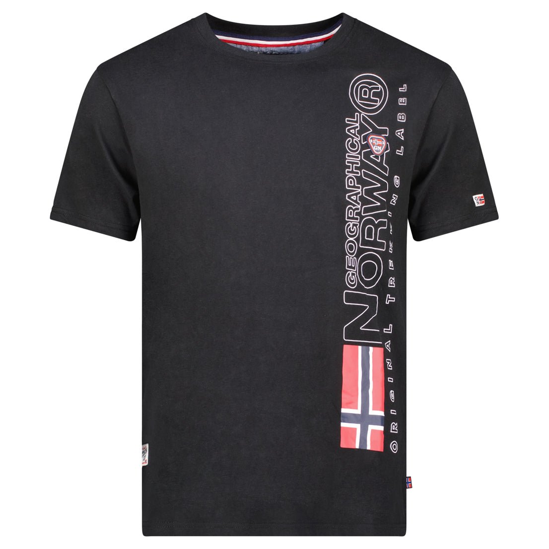 Men's T-Shirt Short Sleeve with Black Flag