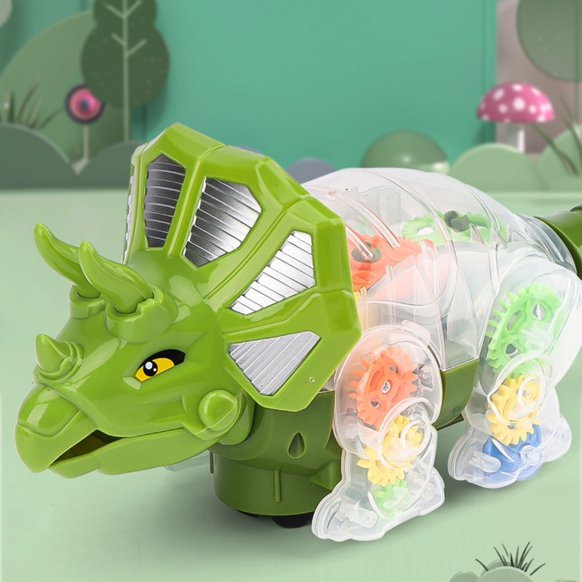 Gear Dinos with Flash Light Music
