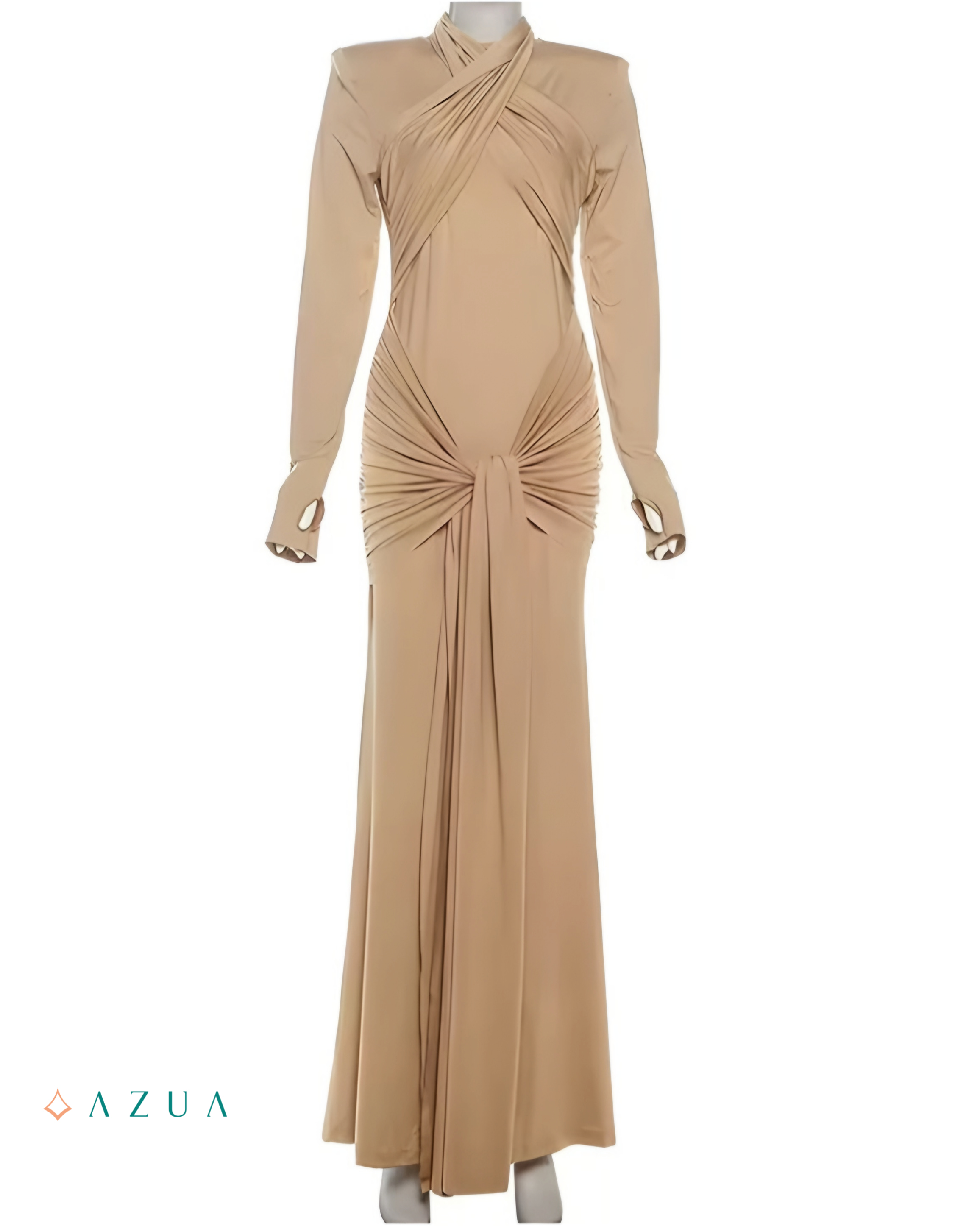Ribbon Bandage Ruched Bodycon_img_2