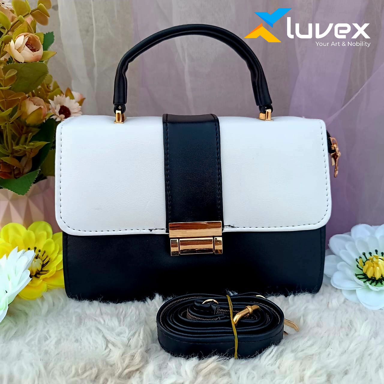 Premium China Leather Bag-Black