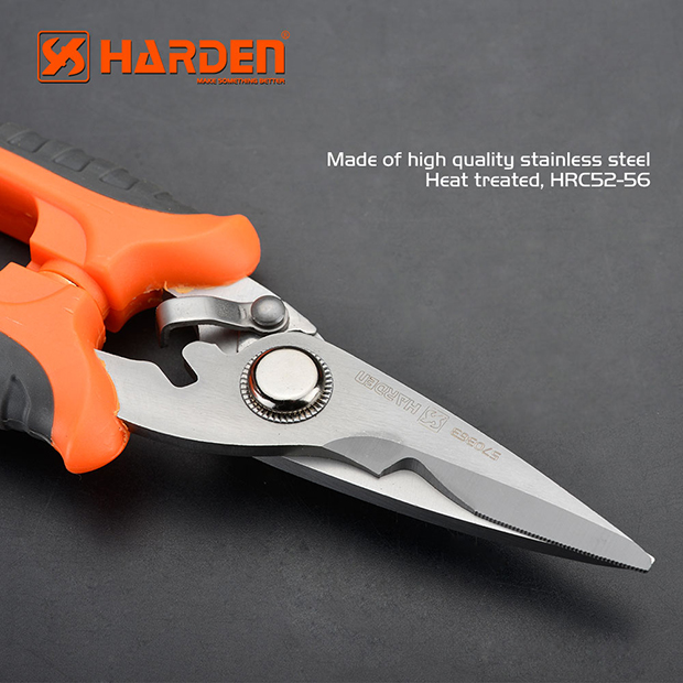 HARDEN 570363 Multi-Purpose Scissors 180mm Professional and Household Stainless Steel Scissors 570363_img_2