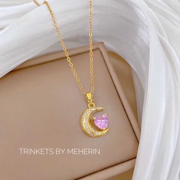 Pink love half moon neckpiece_img_0