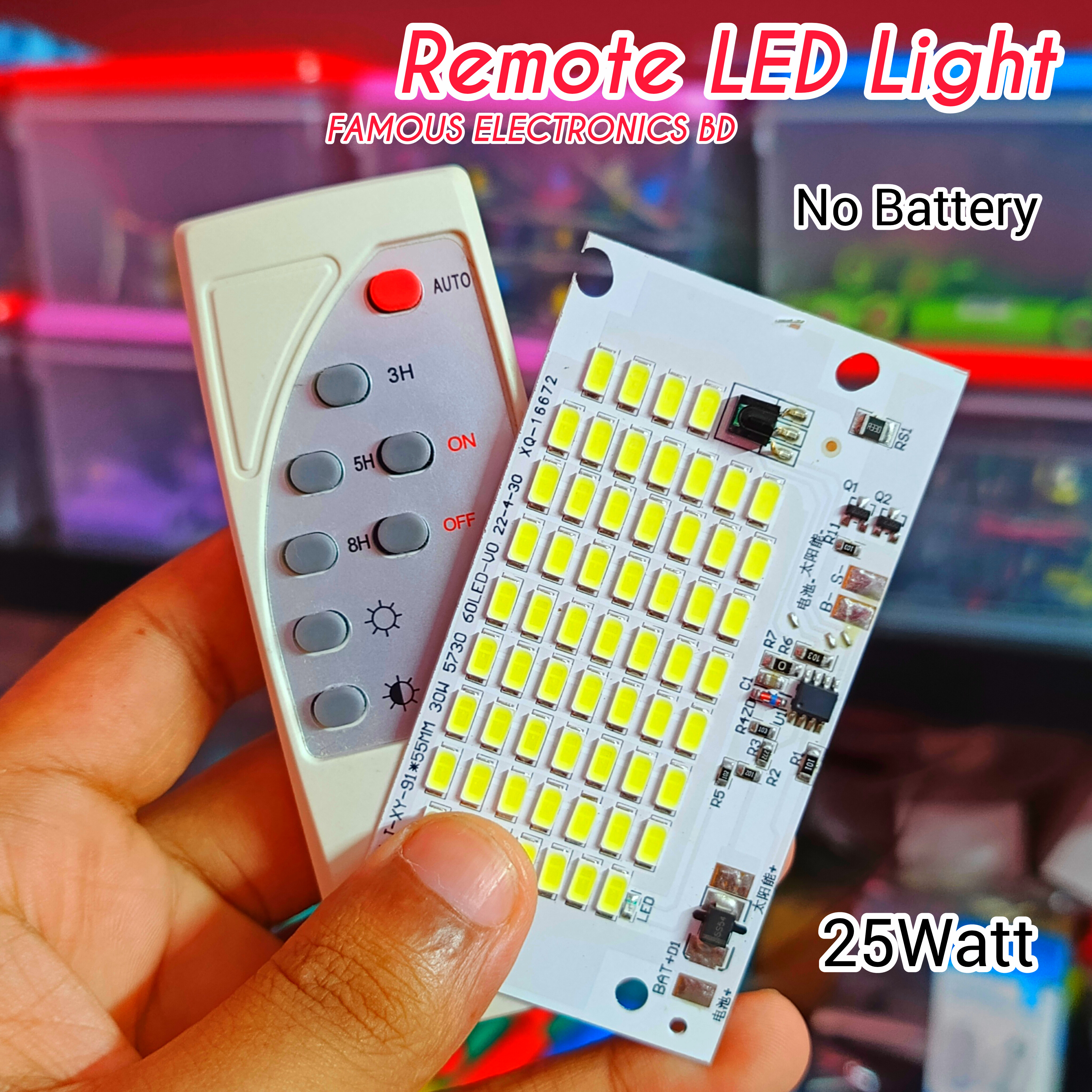 3.7V 25W Led Light with Remote Control high quality Led Light Solar Light Control System (Battery Not Included)
