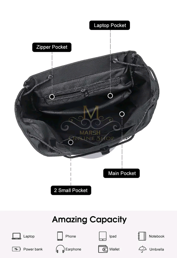 MENSPE Men Laptop Backpack Large Capacity Business Bag College Backpack Waterproof Travel Backpack_img_4