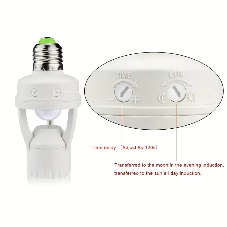 PIR Motion Sensor Bulb Holder (E27, 240V) thumbnail 4