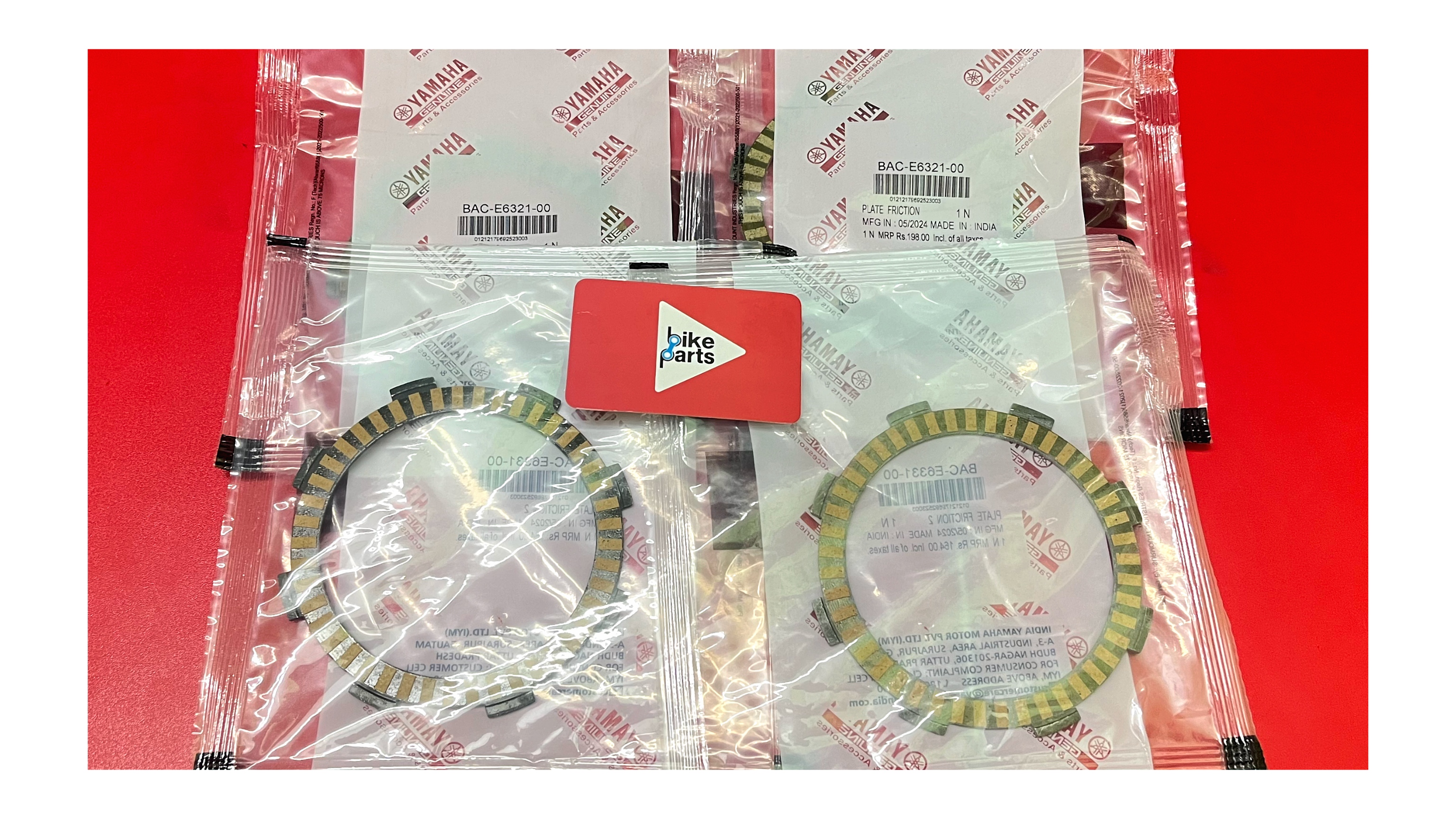 Clutch Plate for Yamaha FZS V3 (BS6 & Deluxe) & FZS V4 bike. thumbnail 2